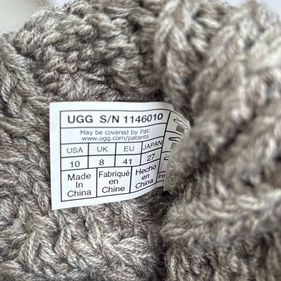 UGG Gray Classic Cardi Cabled Knit Boots Size 10 NEVER WORN - Picture 2 of 14